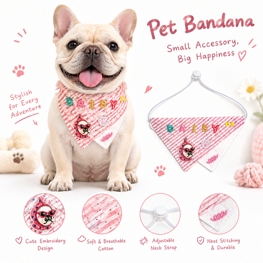 Custom Embroidered Pet Bandana